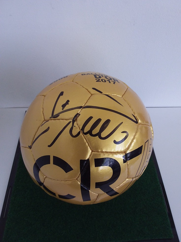 Fußball Cristiano Ronaldo signiert Portugal Fußball Real Madrid Autogramm Ball