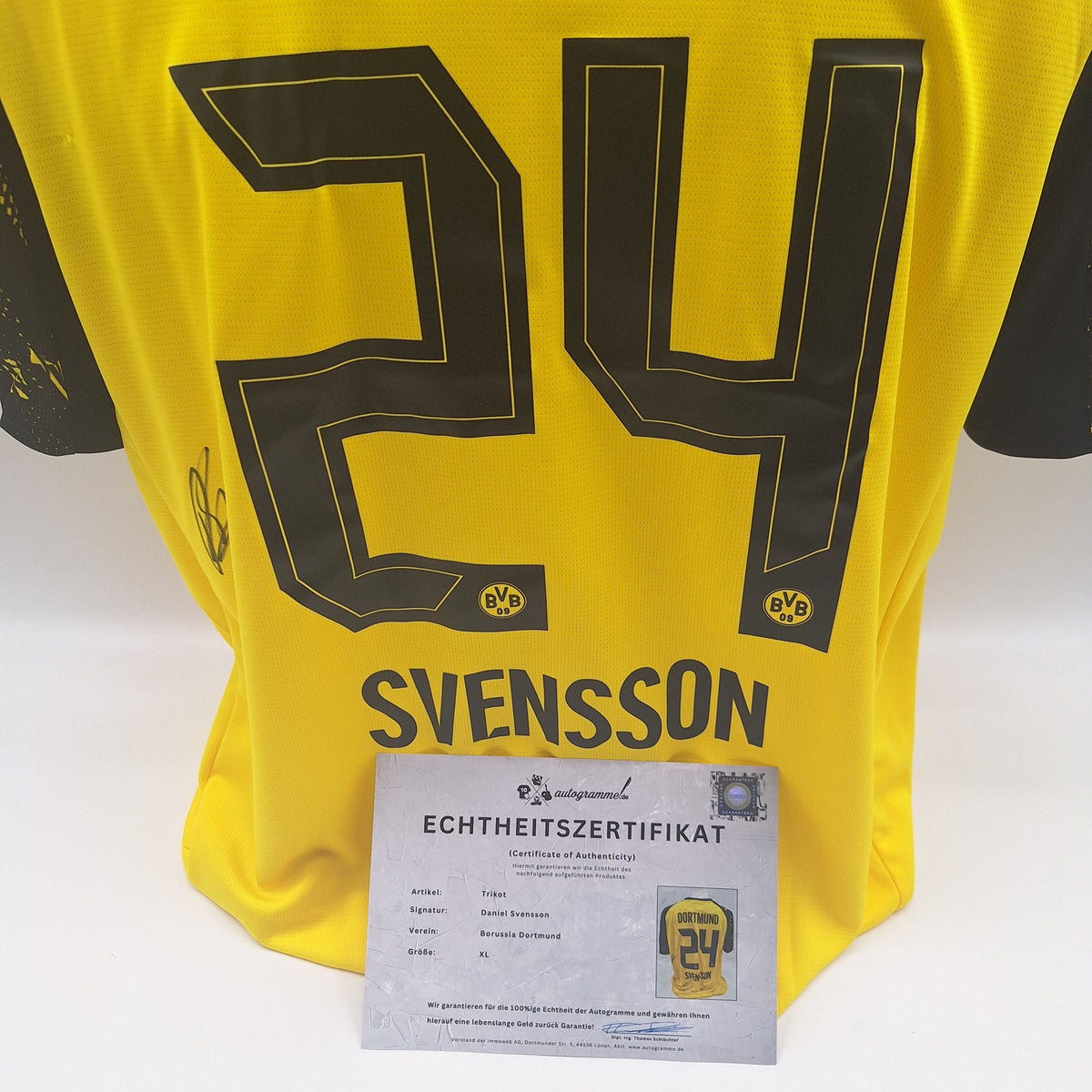Borussia Dortmund Trikot Daniel Svensson COA BVB Puma neu XL 25/26