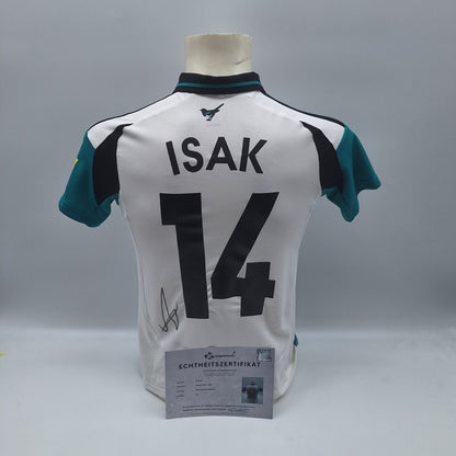 Newcastle United Trikot Alexander Isak signiert Autogramm Fußball Adidas XS