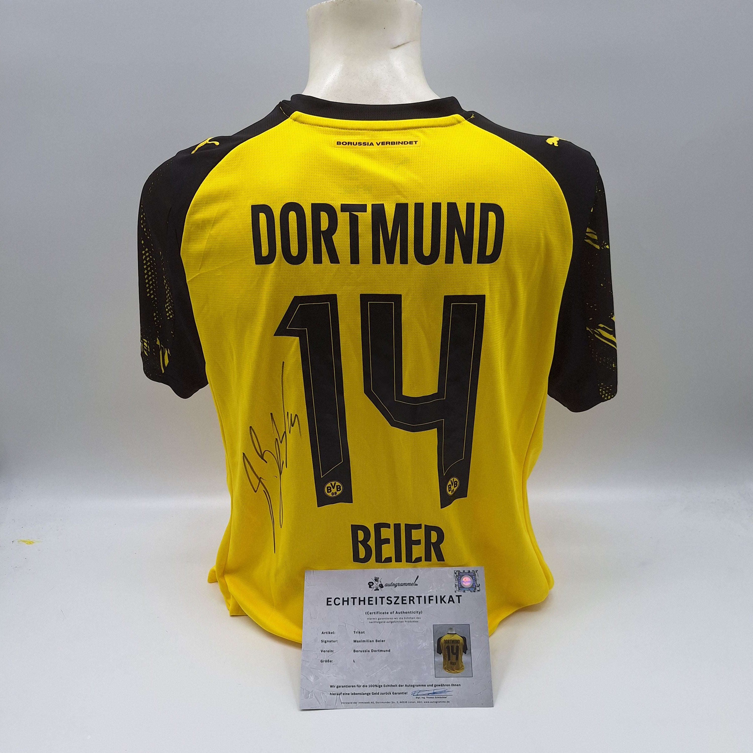 Borussia Dortmund Trikot Maximilian Beier signiert BVB neu Puma L