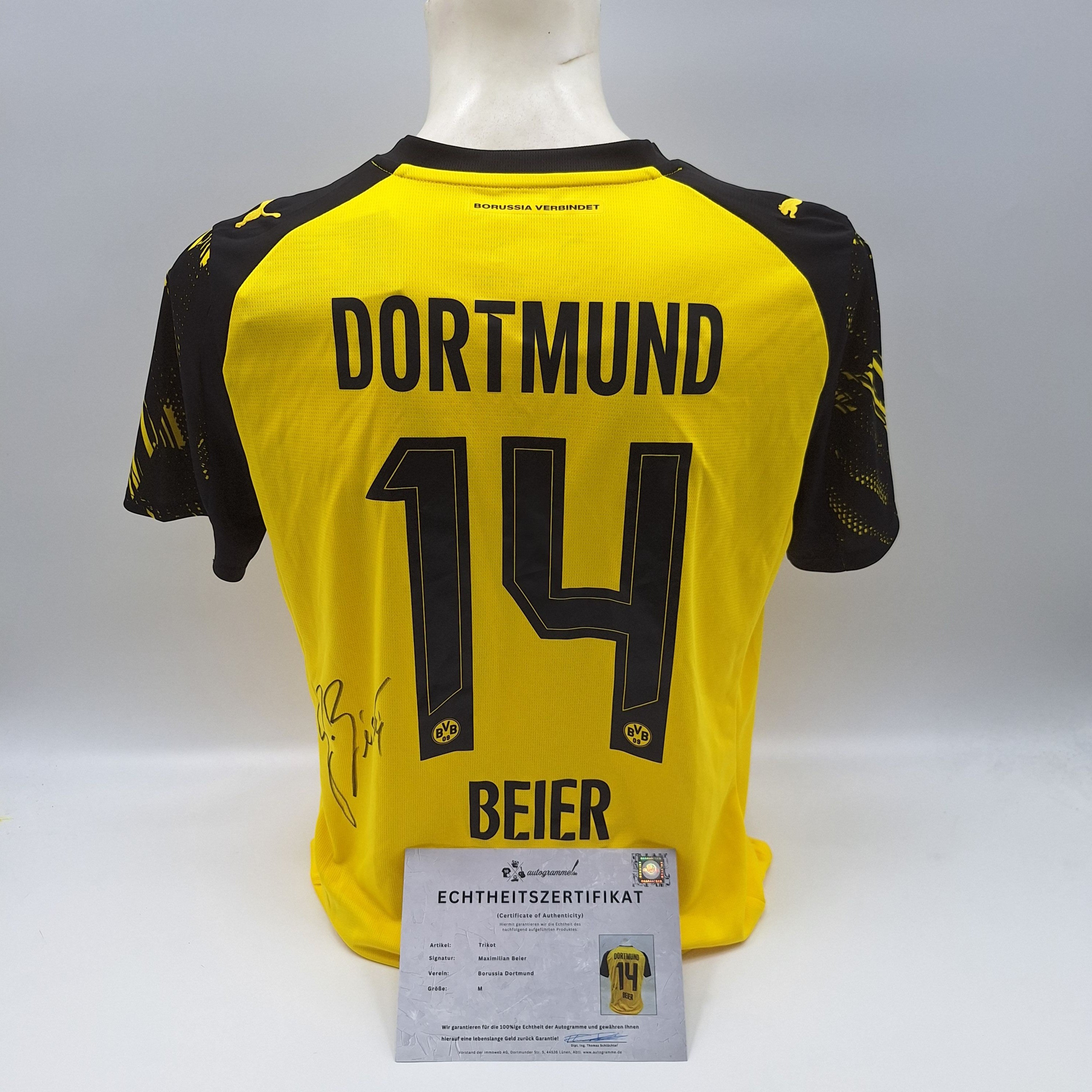 Borussia Dortmund Trikot Maximilian Beier signiert BVB neu Puma M