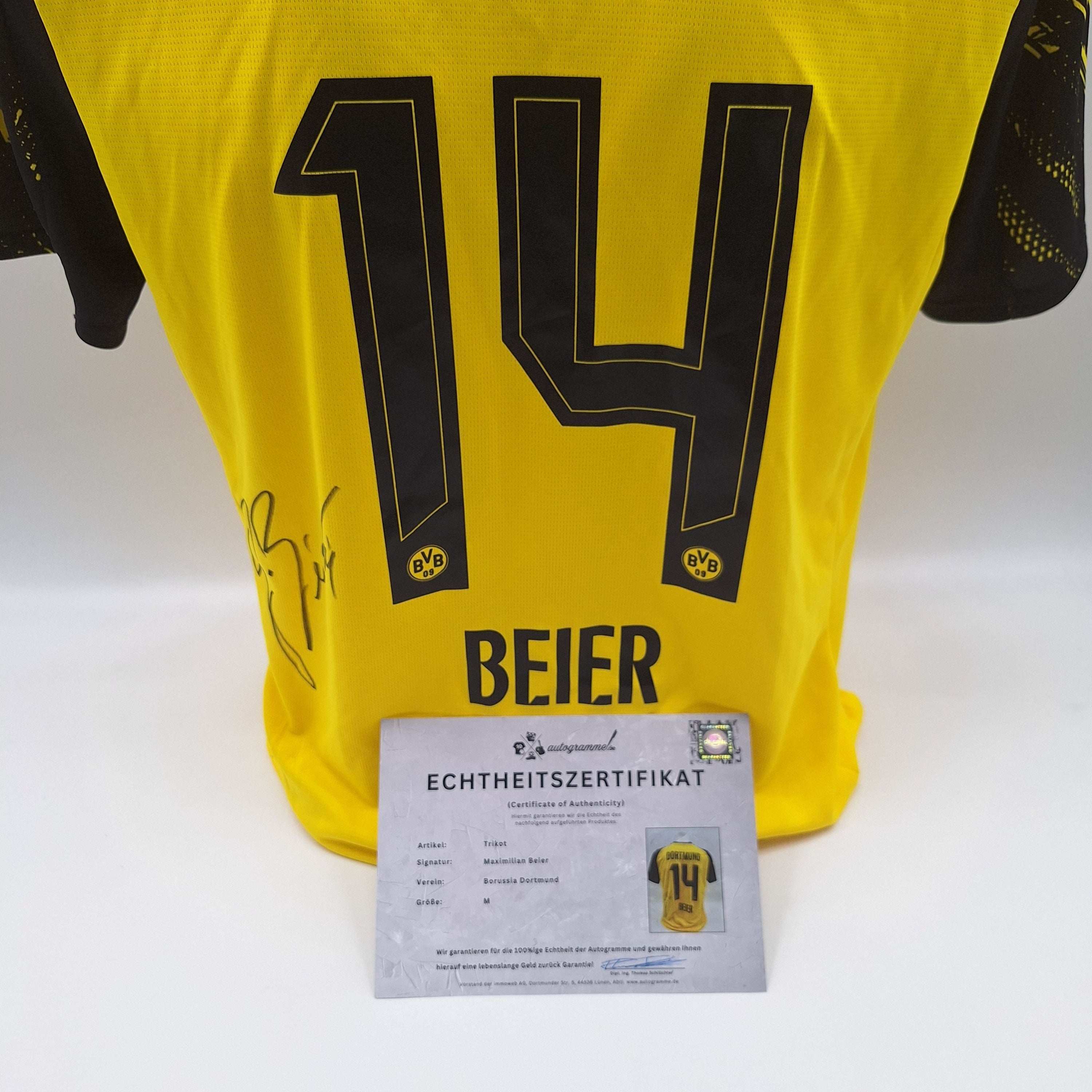 Borussia Dortmund Trikot Maximilian Beier signiert BVB neu Puma M