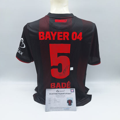 Bayer Leverkusen Trikot Loic Bade signiert New Balance COA Autogramm L