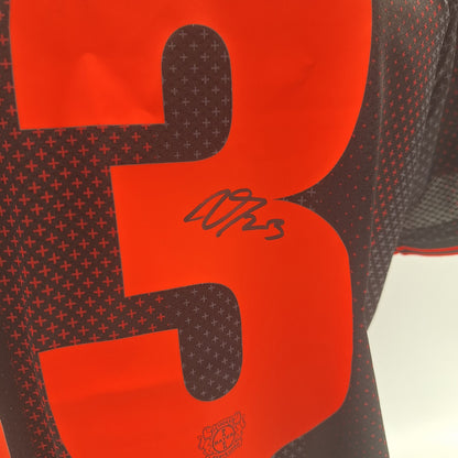Bayer Leverkusen Trikot Nathan Tella  signiert New Balance COA Autogramm L