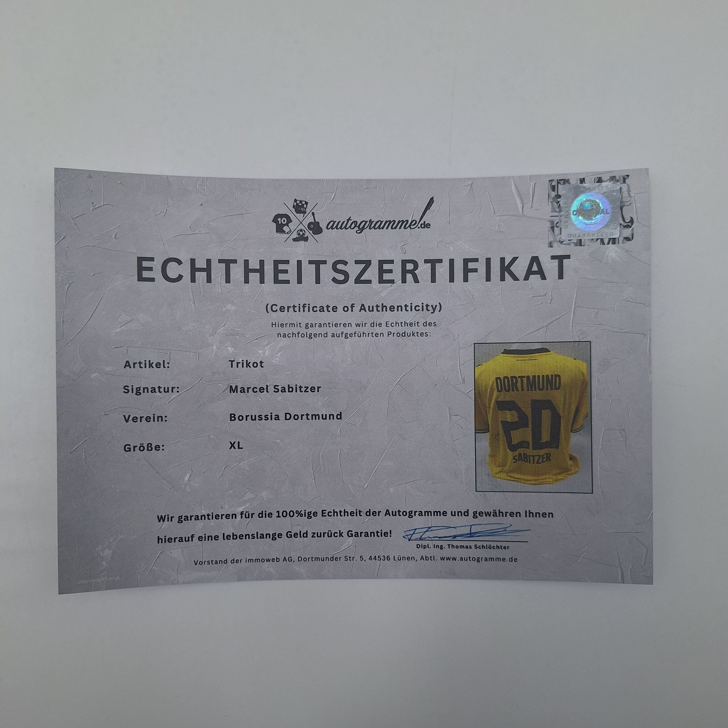Borussia Dortmund Trikot signiert Marcel Sabitzer Autogramm BVB Puma XL