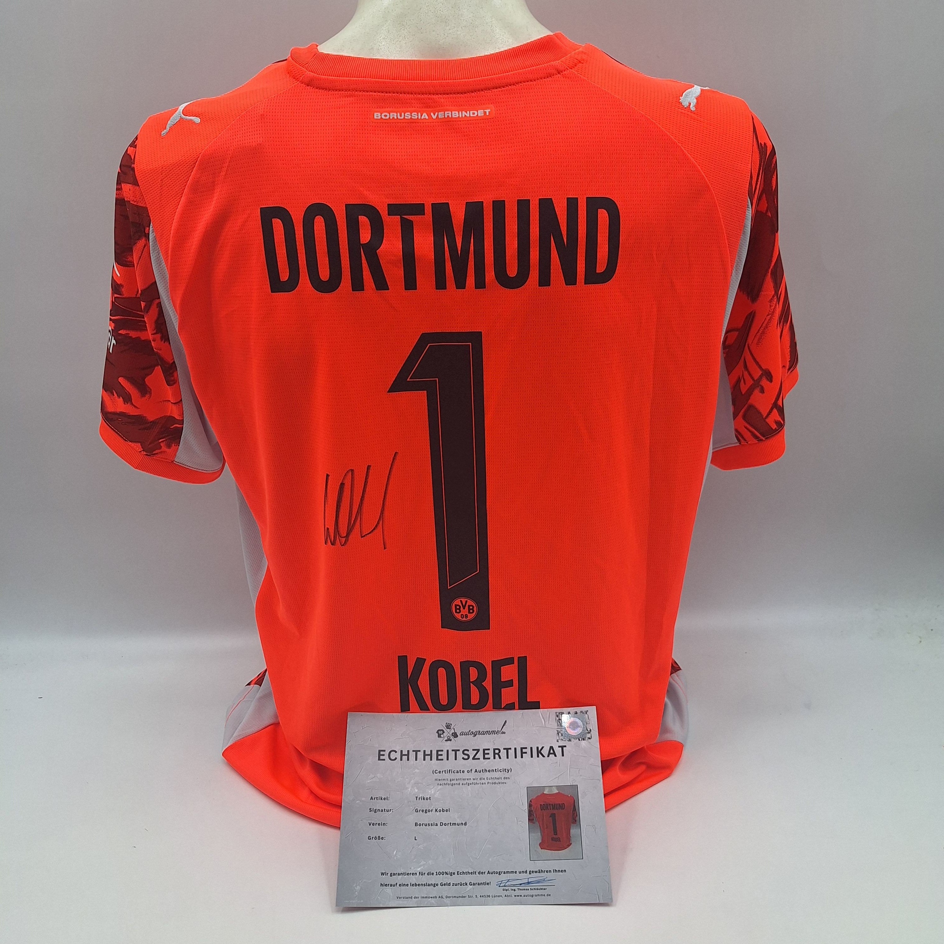 Borussia Dortmund Saison 25/26 TW Trikot Gregor Kobel signiert BVB Puma L