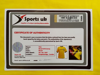 Brazil Repro Trikot Pele signed in the framework of COA Football Neu Edson Brasil M