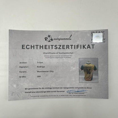 Manchester City Trikot Rodri signiert Autogramm Puma COA neu 164