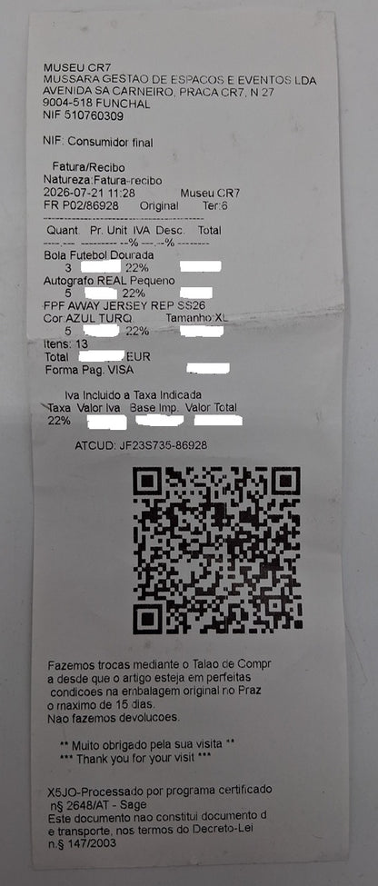 Autogrammkarte Cristiano Ronaldo signiert 29,5 x 21 cm Fußball Portugal