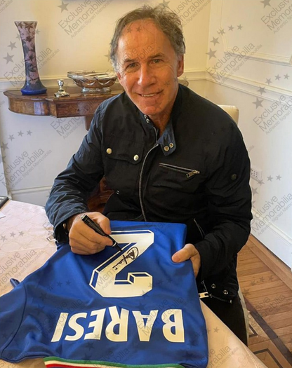 Italy repro jersey franco baresi signed autograph coa m