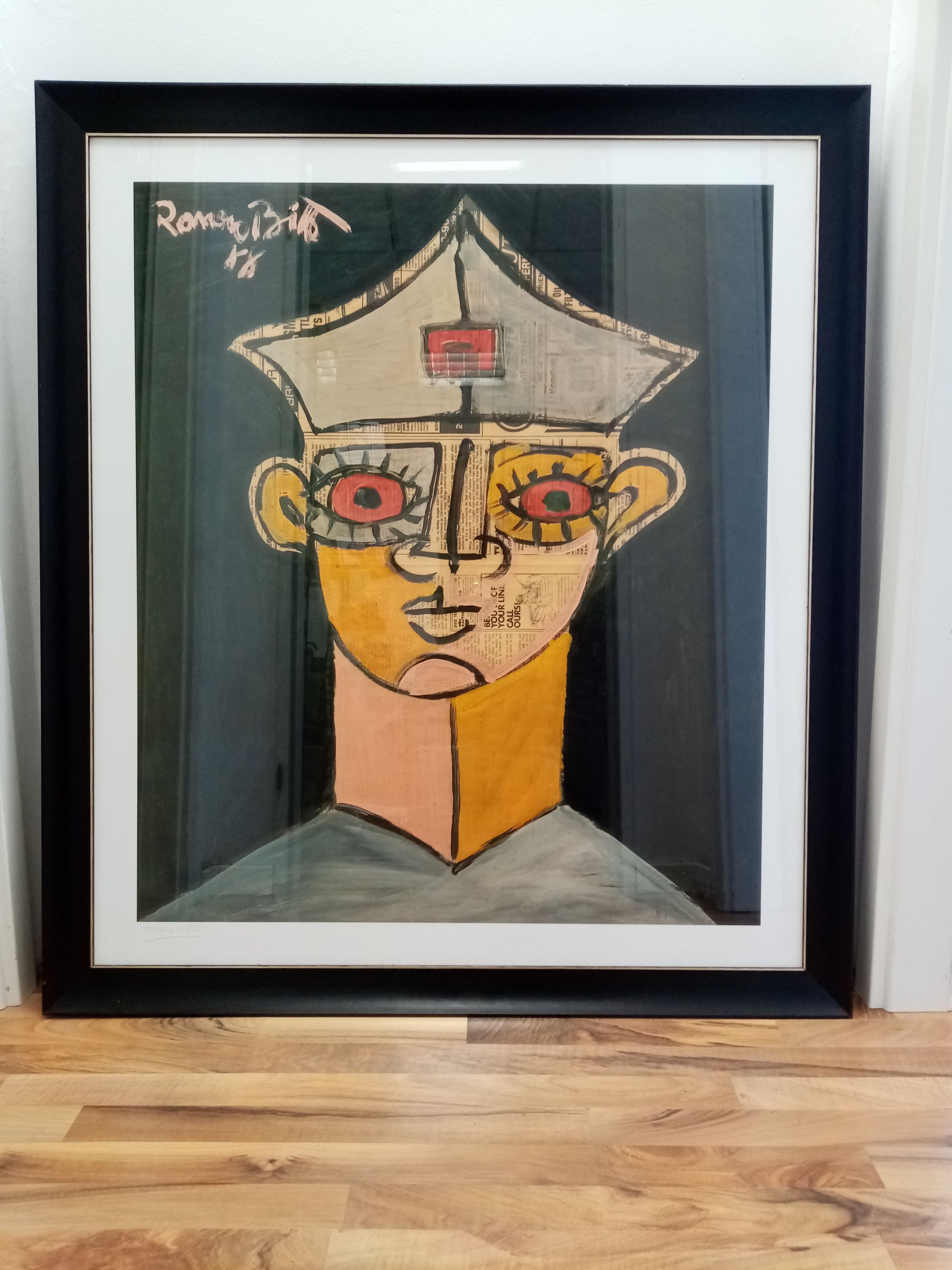 Night Sailor - Framed Romero Britto Druck in a limited edition