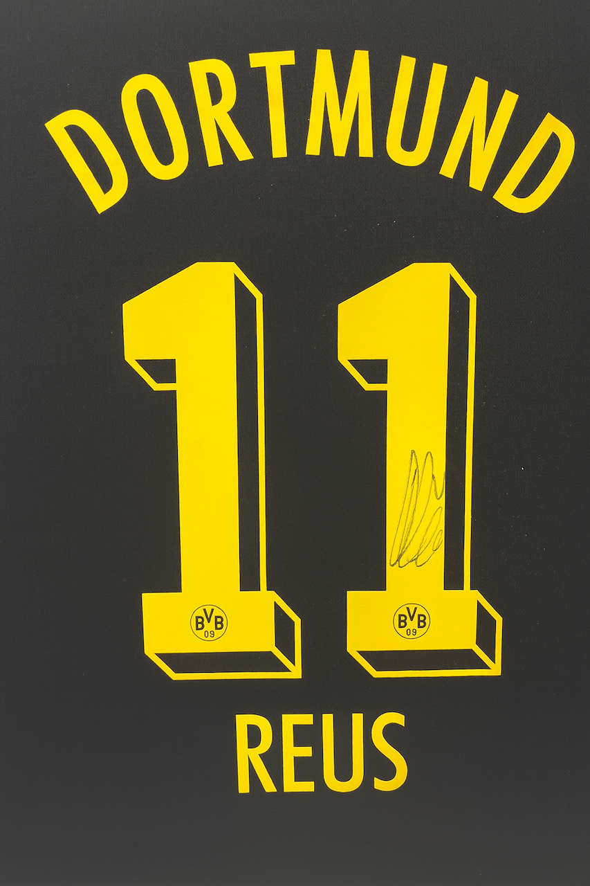 Borussia Dortmund jersey signed by Marco Reus in Puma COA BVB frame