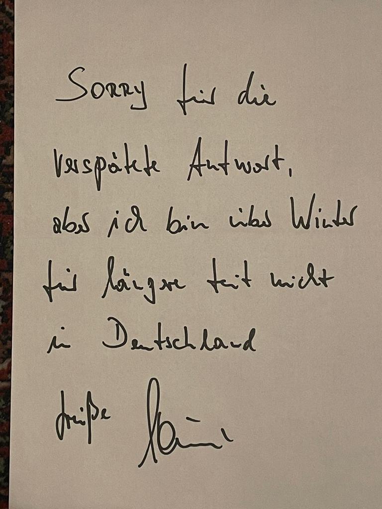 DFB jersey portrait Paul Steiner world champion in 1990 and signed in the context of Adidas M