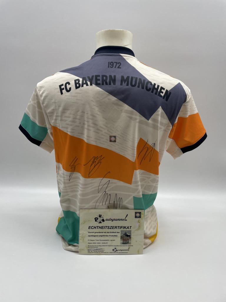 Bayern München Trikot Olympiastadion 2022/2023 signiert COA M Adidas