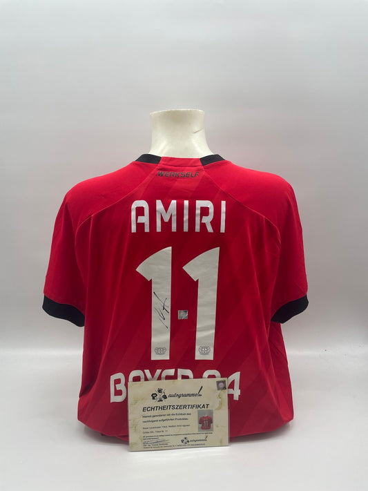 Bayer Leverkusen jersey nadiem Amiri signed autograph Bundesliga new 5xl