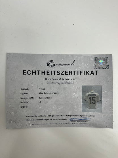DFB jersey Nico Schlotterbeck signed autograph Adidas COA XL