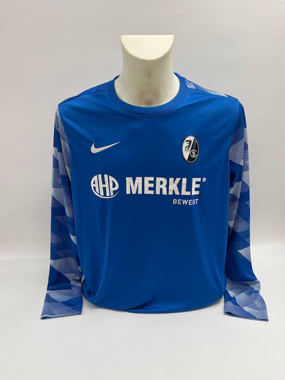 SC Freiburg goalkeeper jersey signed by Noah Atubolu, Nike XL