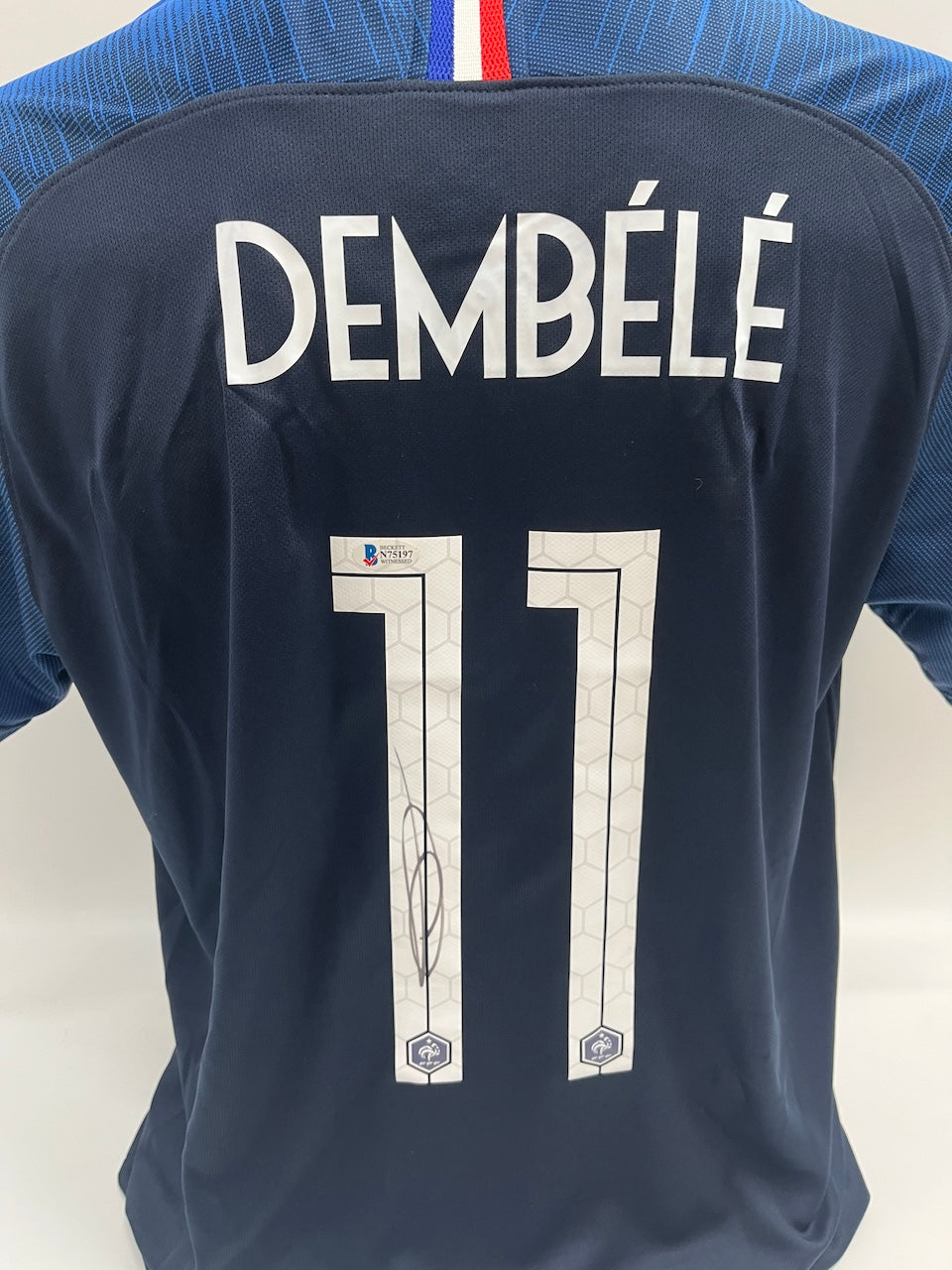 France jersey Ousmane Dembele signed Nike autographs XL