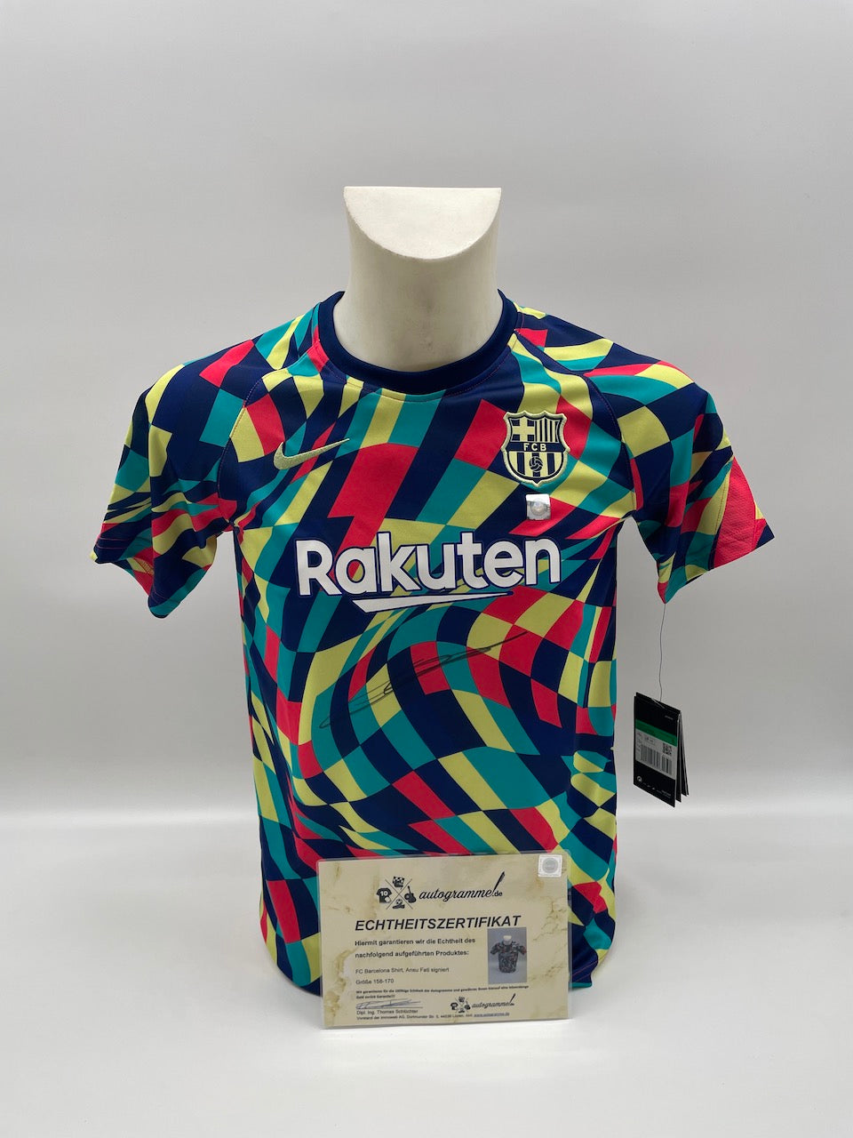 FC Barcelona Shirt Ansu Fati signed LaLiga COA Nike Barca Autograph 158-170