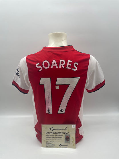 Arsenal london jersey cedric soares signed autograph adidas england new s