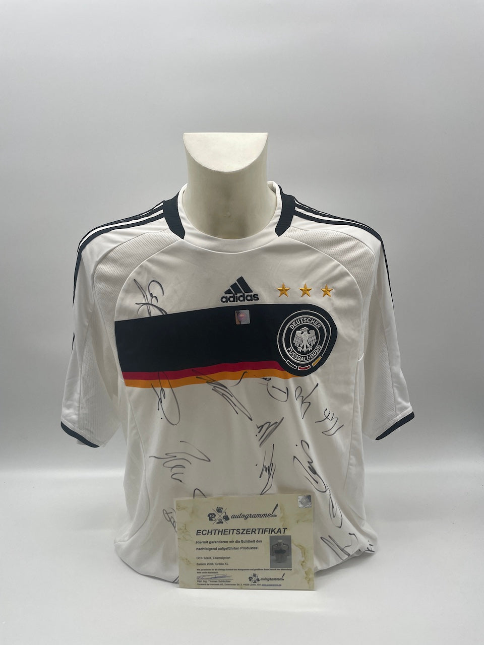 Germany jersey em 2008 team signed autograph dfb adidas new XL