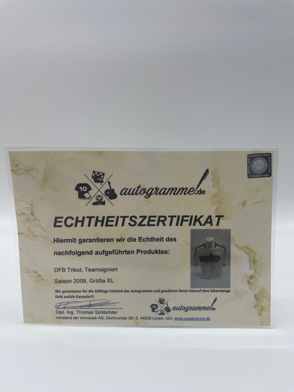 Germany jersey em 2008 team signed autograph dfb adidas new XL