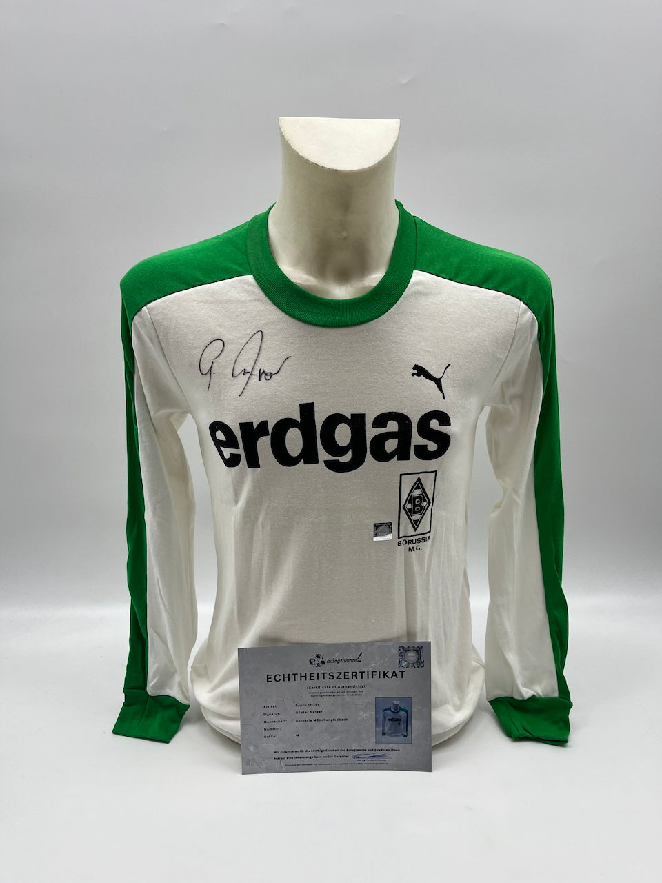 Repro Borussia Mönchengladbach Trikot Günter Netzer signiert Autogramm M