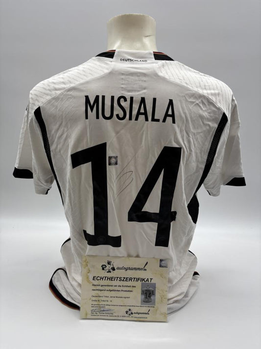 Deutschland Trikot Jamal Musiala signiert Adidas DFB Authentic Version M