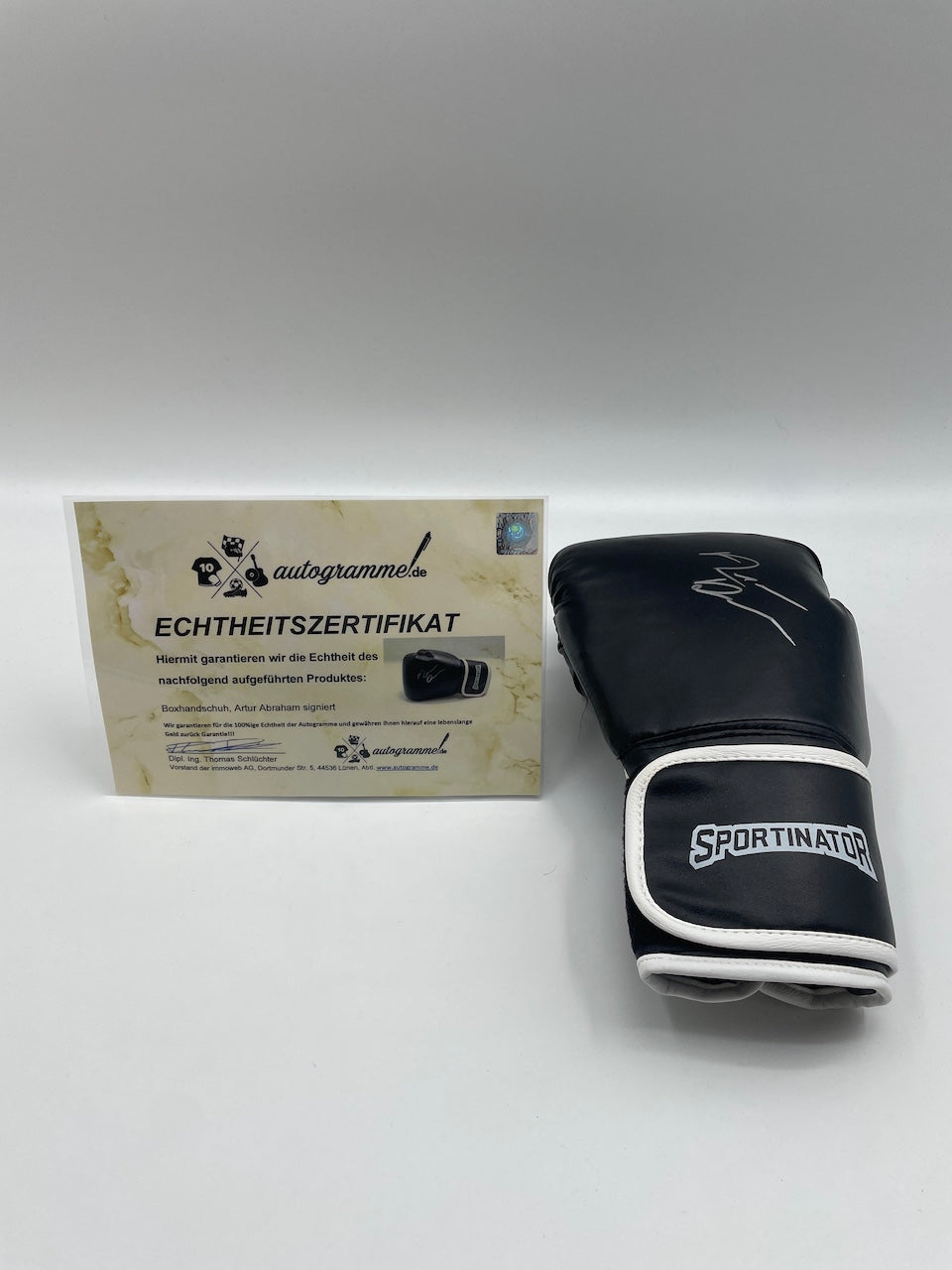 Boxing Gloves Arthur Abraham signed signature autograph boxing COA