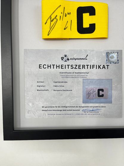 Captain's armband signed by Fabio Silva as part of the Borussia Dortmund COA