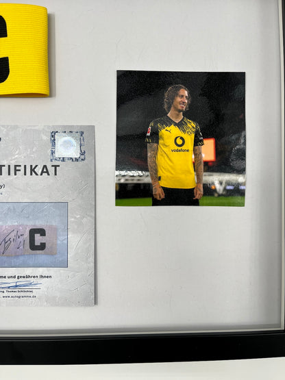 Captain's armband signed by Fabio Silva as part of the Borussia Dortmund COA
