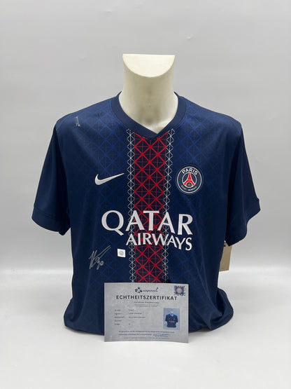 PSG jersey signed by Lucas Chevalier, Nike COA XL