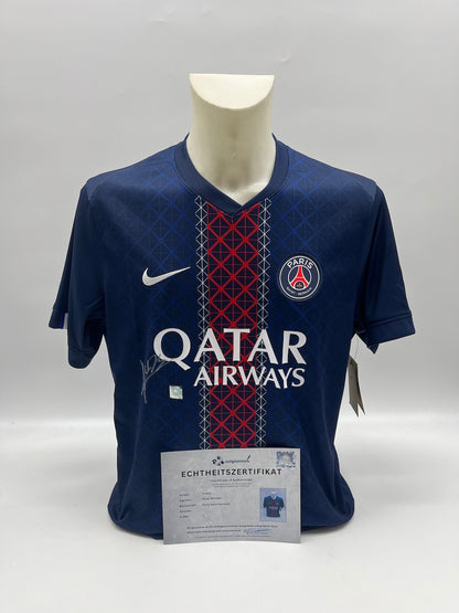 PSG jersey Nuno Mendes signed autograph Nike COA L