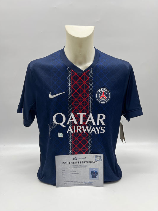 PSG Trikot Nuno Mendes signiert Autogramm Nike COA L