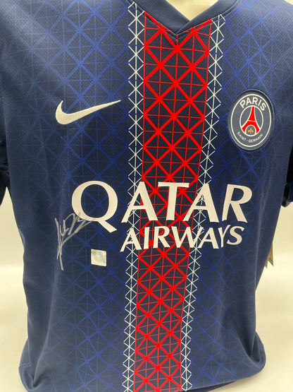 PSG jersey Nuno Mendes signed autograph Nike COA L