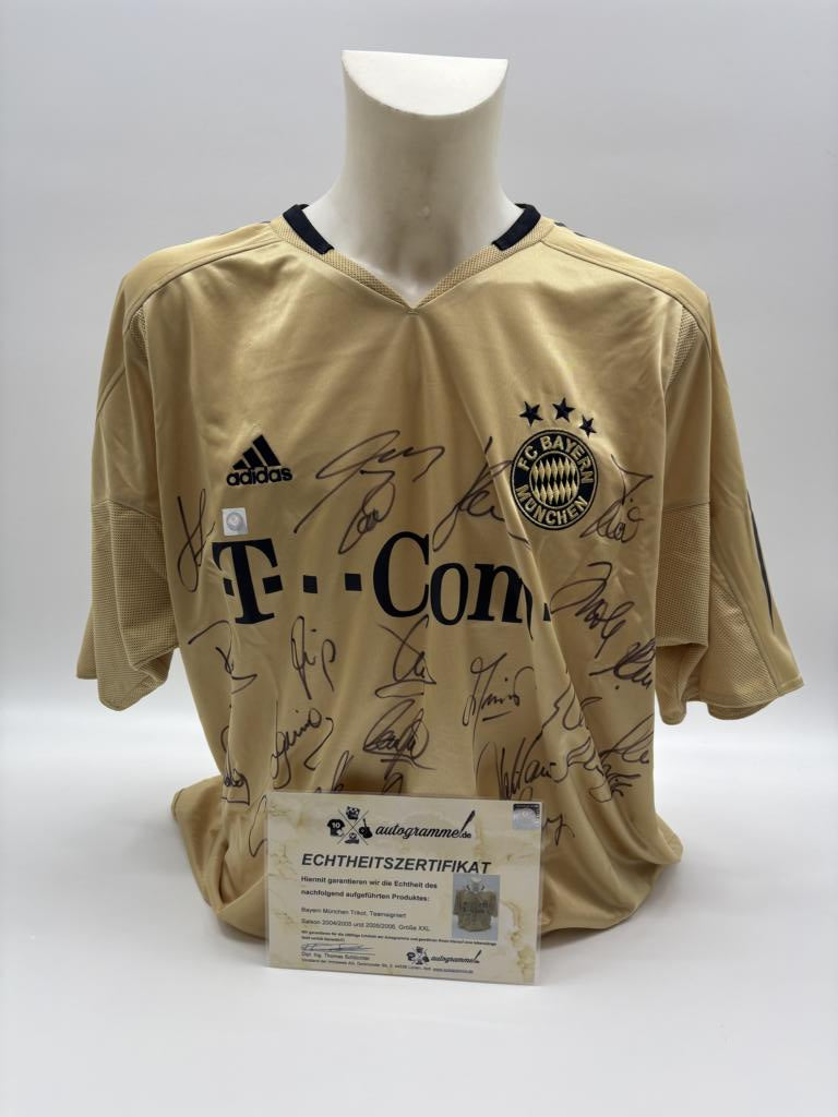 Bayern München Trikot 2004/2005 2005/2006 Teamsigniert COA Adidas XXL