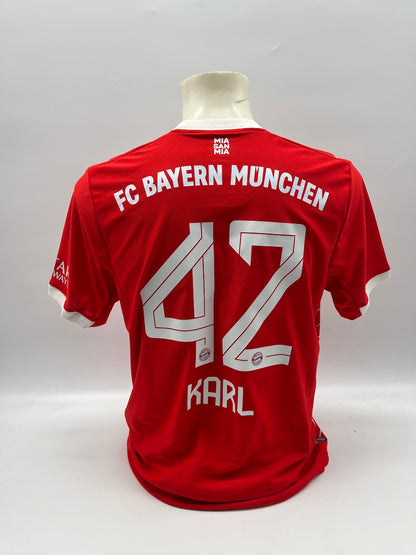 Bayern Munich jersey signed by Lennart Karl, autographed Adidas COA M