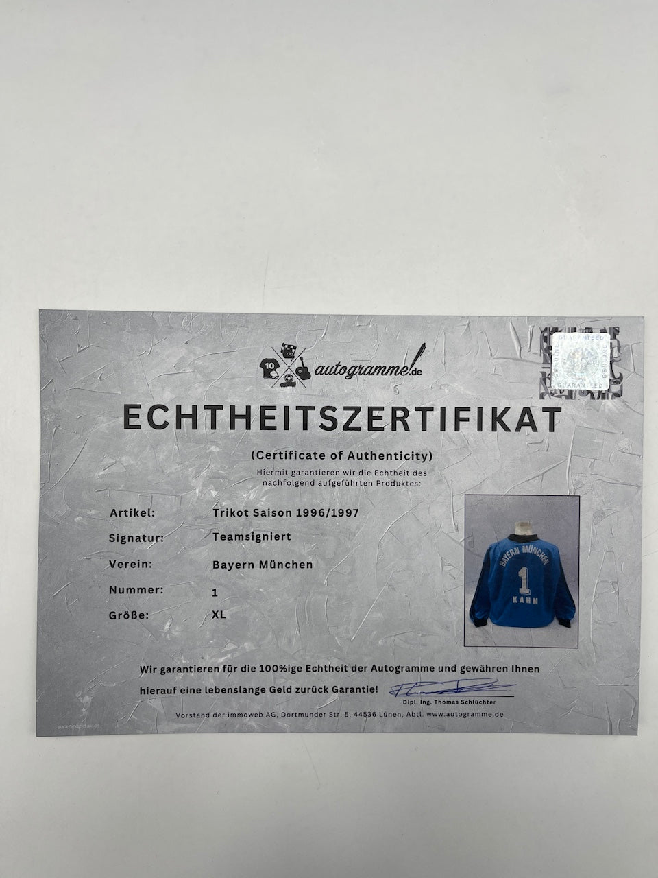 Bayern München Trikot 1996/1997 Teamsigniert Autogramm Adidas XL