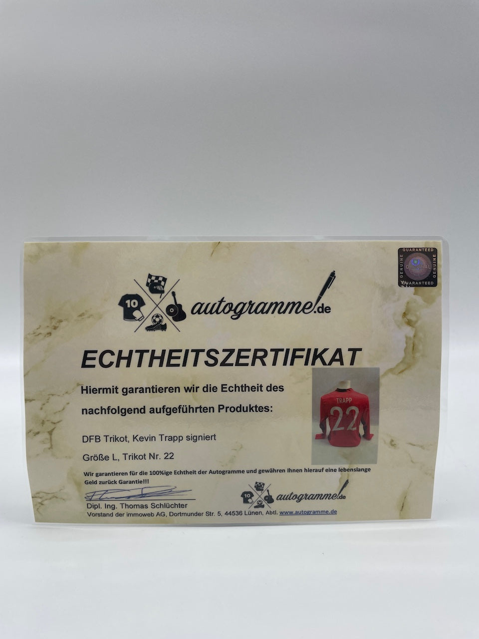 DFB jersey Kevin Trapp signed adidas coa germany dfb autograph new l