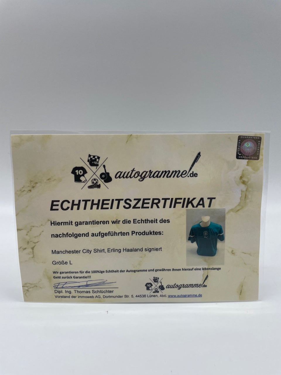 Manchester City Shirt Erling Haaland signed autograph football england puma l