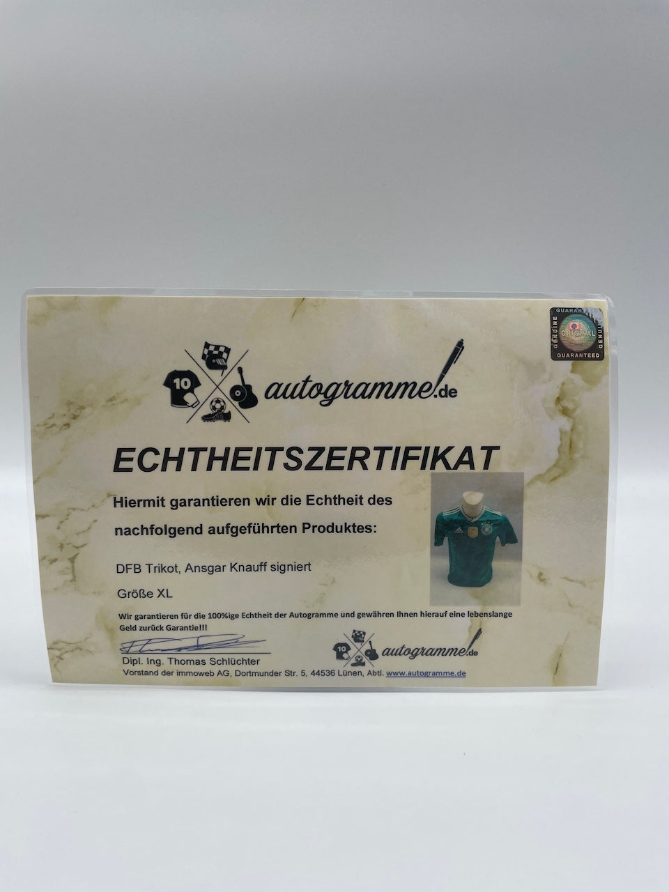 DFB jersey Ansgar Knauff signed Adidas Coa Germany 176