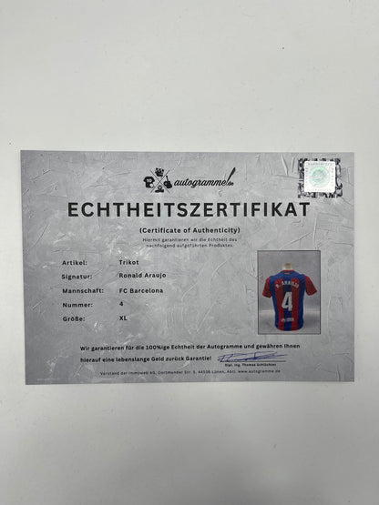 FC Barcelona jersey Ronald Araujo signed autograph Nike 176