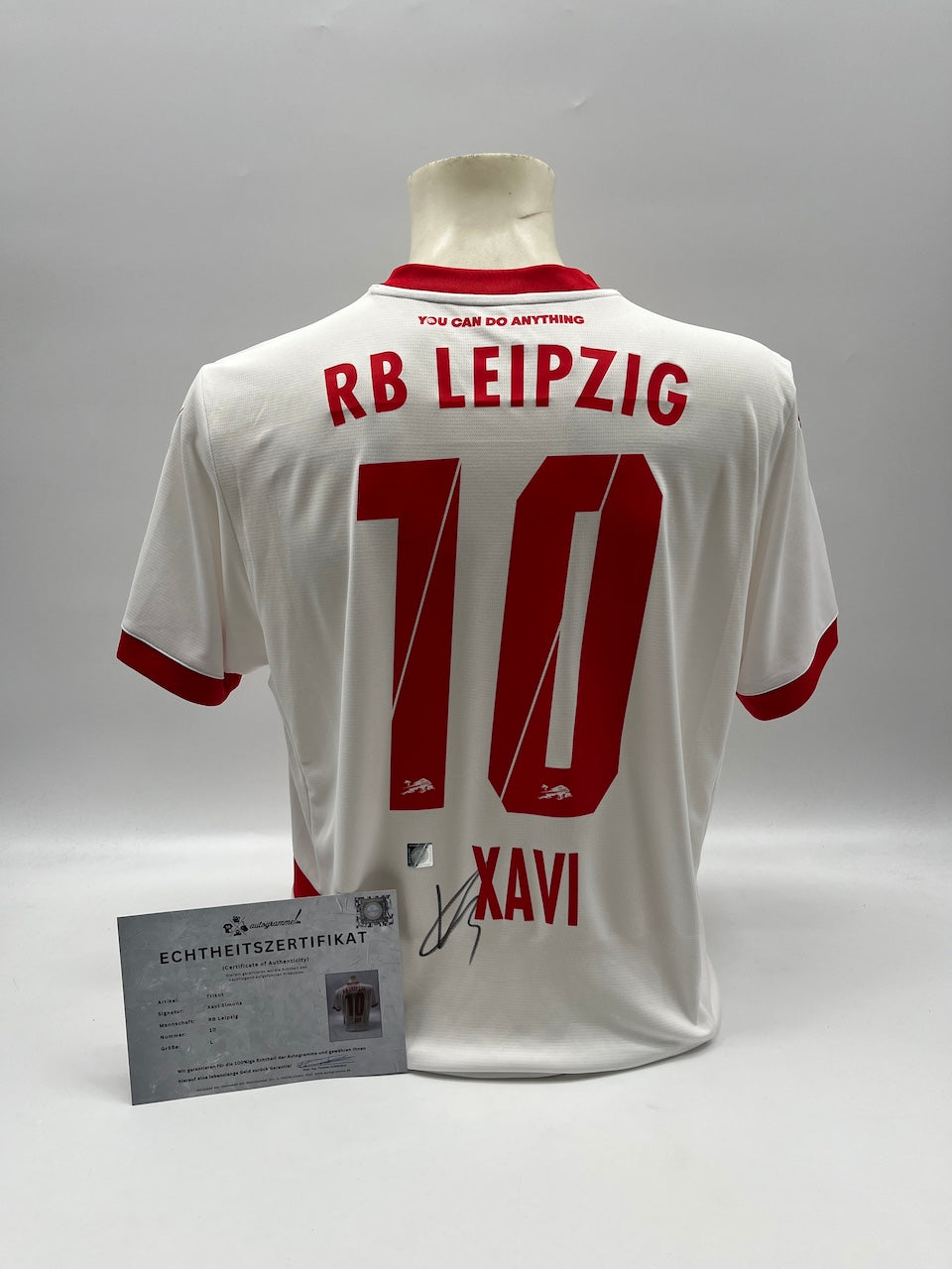 RB Leipzig jersey signed by Xavi Simons, autographed by Puma COA L
