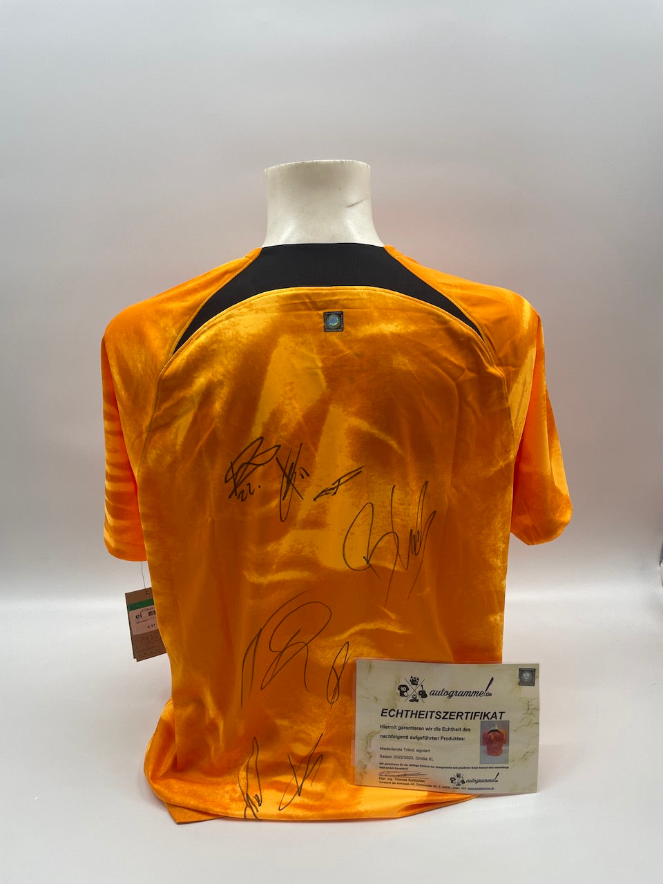 Netherlands jersey World Cup 2022 team signed holland autograph signature nike xl