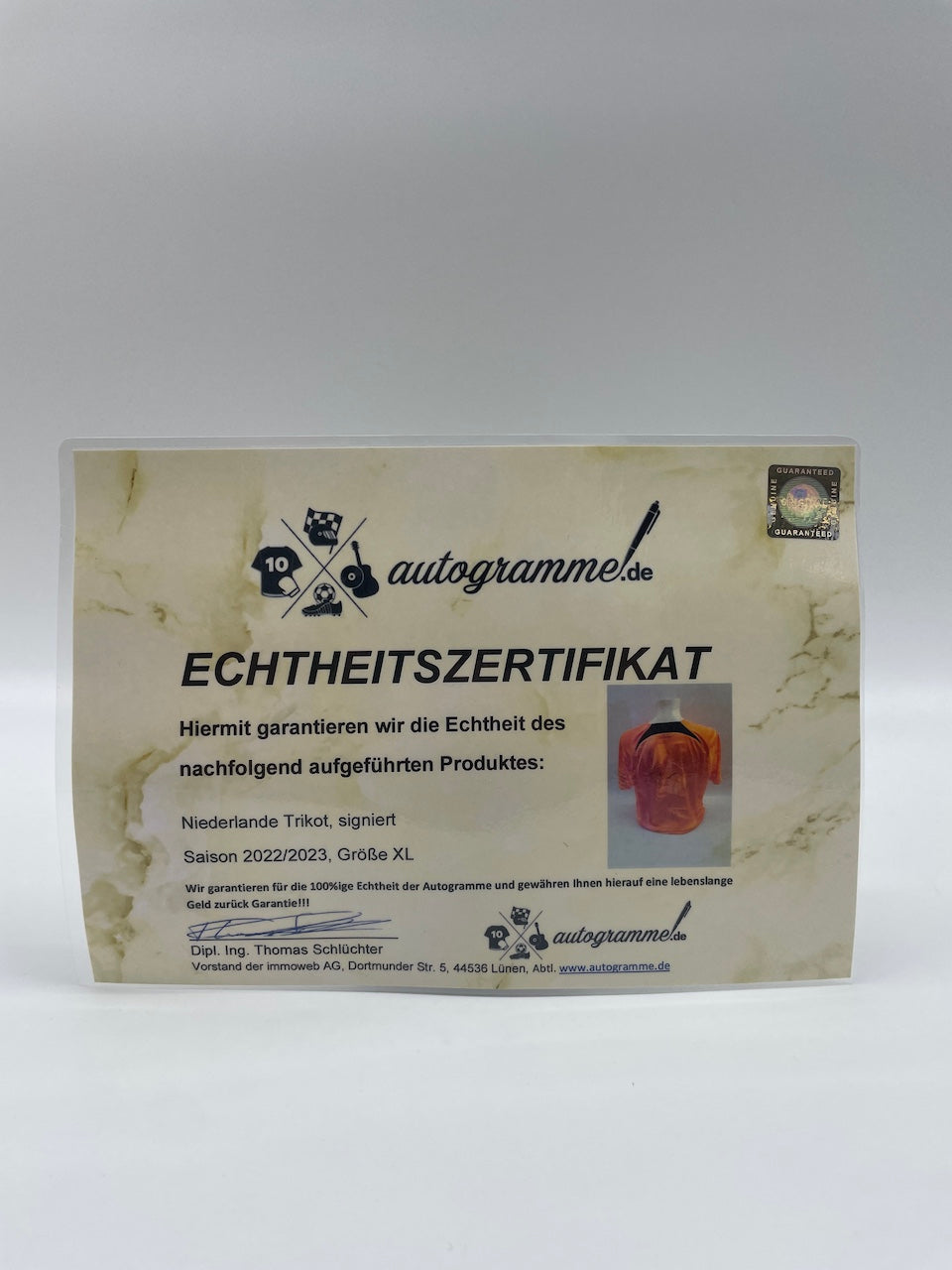 Netherlands jersey World Cup 2022 team signed holland autograph signature nike xl