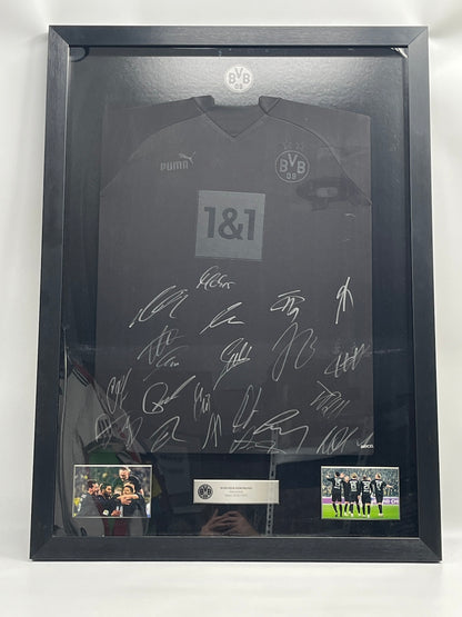 Borussia Dortmund special edition jersey 2022/2023, team signed, Puma BVB frame