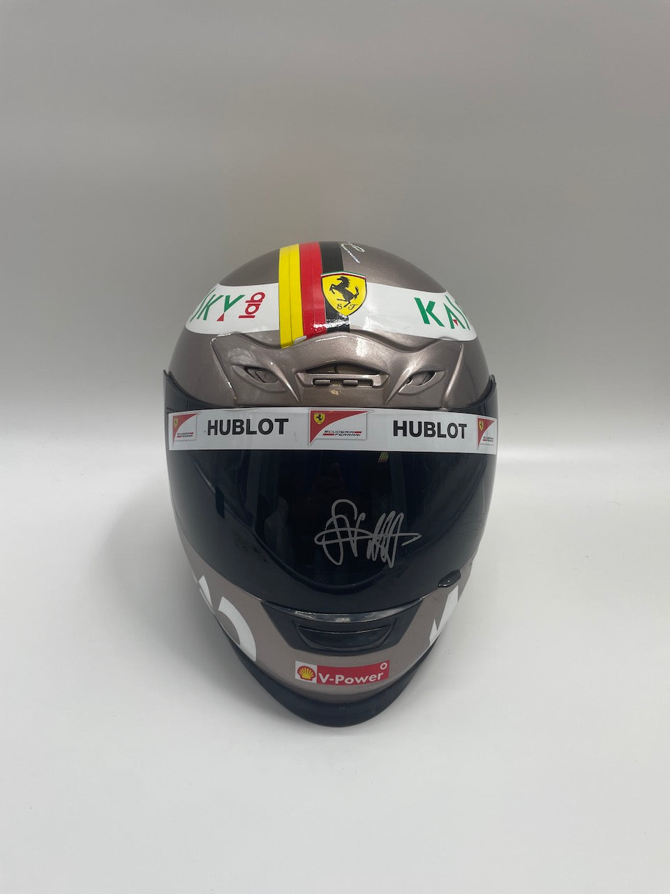 Sebastian Vettel Formel 1 Helm Autogramm und Echtheitszertifikat 1:1