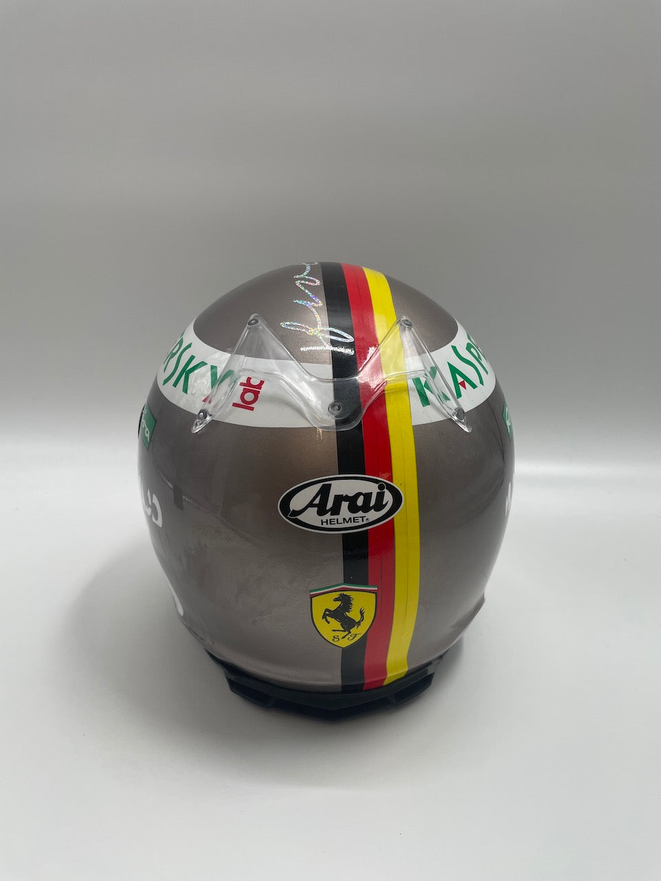 Sebastian Vettel Formel 1 Helm Autogramm und Echtheitszertifikat 1:1