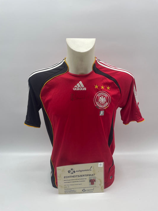 DFB Trikot Wolfgang Overath signiert Adidas COA Deutschland 164