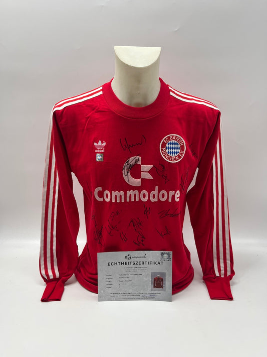 Bayern München Trikot 1984/1985/1986 Teamsigniert Autogramm Adidas neu L
